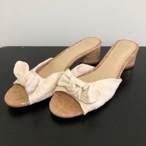 Cream lace Crown & Ivy sandals